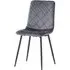 Bella Cross Stitched Dining Chairs - Grey, Velvet