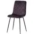 Bella Cross Stitched Dining Chairs - Purple, Velvet