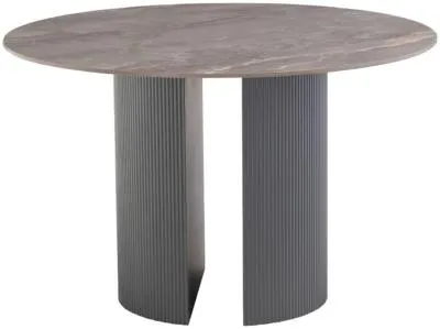 Bossini 4 Seater Round Dining Table - Dark Grey