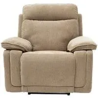Cadenza Electric Recliner Armchair - Camel, Fabric
