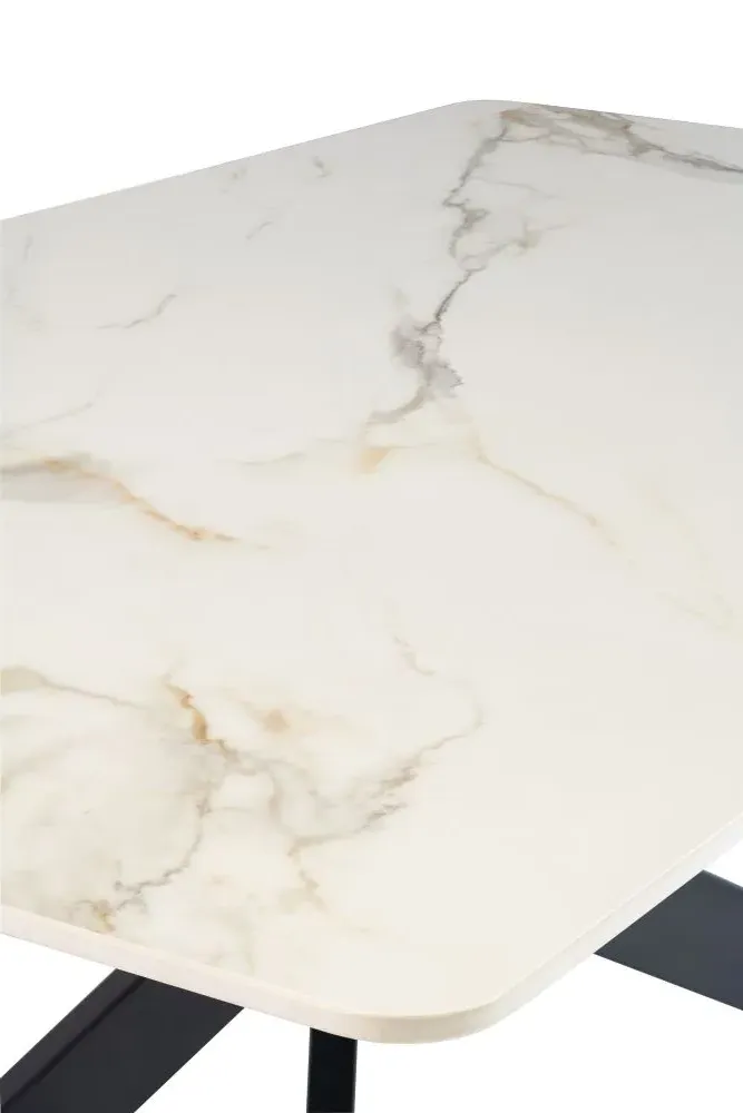 Camilla 6 Seater Dining Table - Kass Gold, Sintered Stone