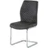 Capri Dining Chair with Chrome Base - Grey, Fabric
