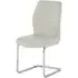 Capri Dining Chair with Chrome Base - Stone, Fabric