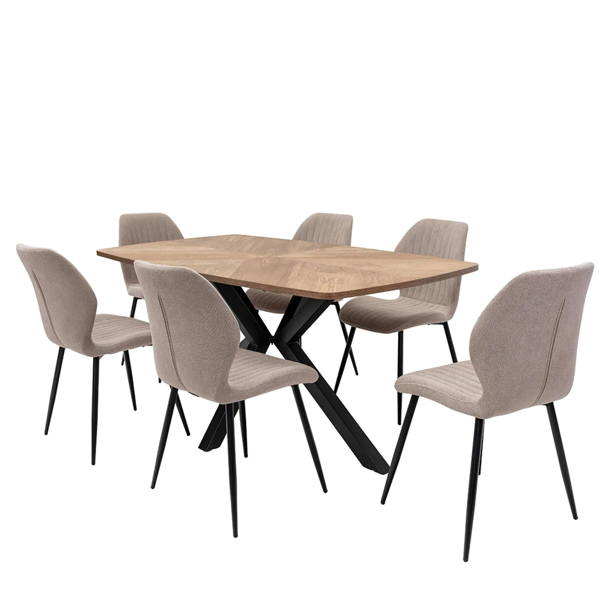 Conway Dining Chair - Stone, Fabric