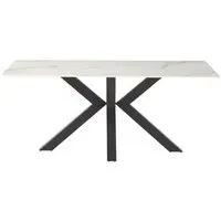 Cora 6-Seater Dining Table - Gold, Sintered Stone