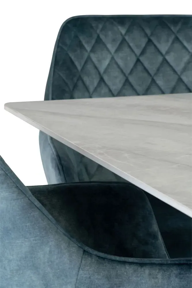 Cora Rebecca 6-Seater Dining Table - Grey, Sintered Stone