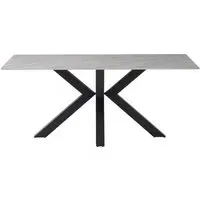 Cora Rebecca 6-Seater Dining Table - Grey, Sintered Stone