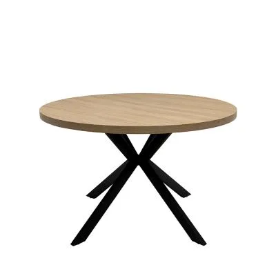 Dalton 4 Seater Round Dining Table - Light Oak