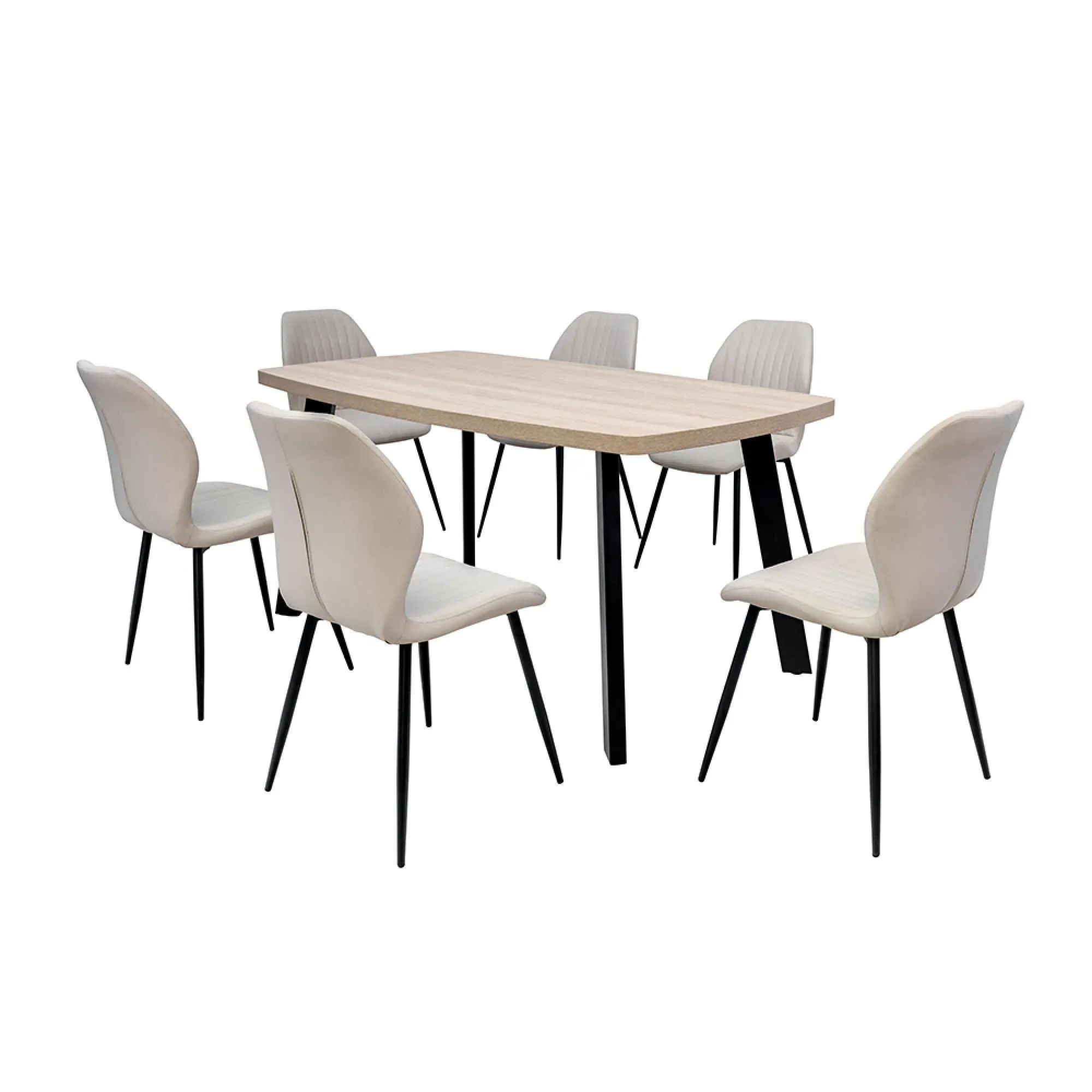 Dalton 6 Seater Dining Table - Light Oak