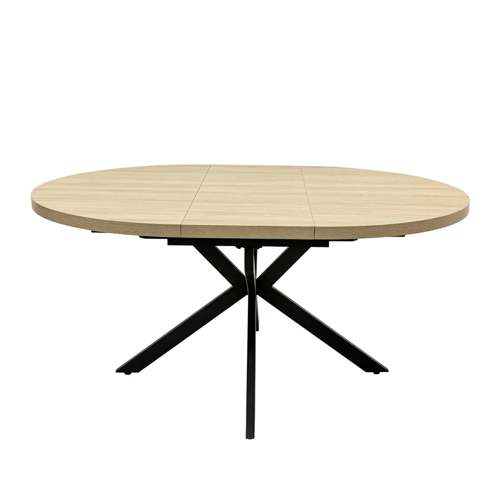 Dalton Round Extending Dining Table with Spider Legs - Light Oak