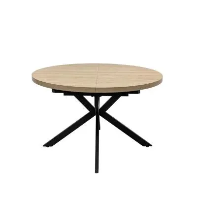 Dalton Round Extending Dining Table with Spider Legs - Light Oak image