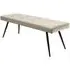 Davis Dining Bench - Stone, Faux Leather