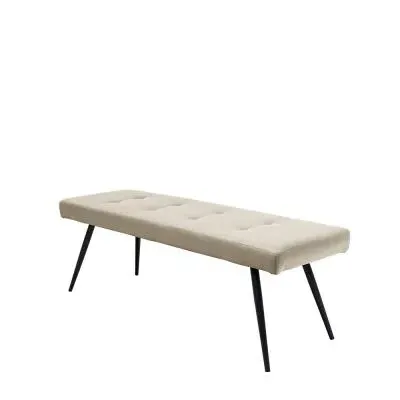 Davis Dining Bench - Stone, Faux Leather image