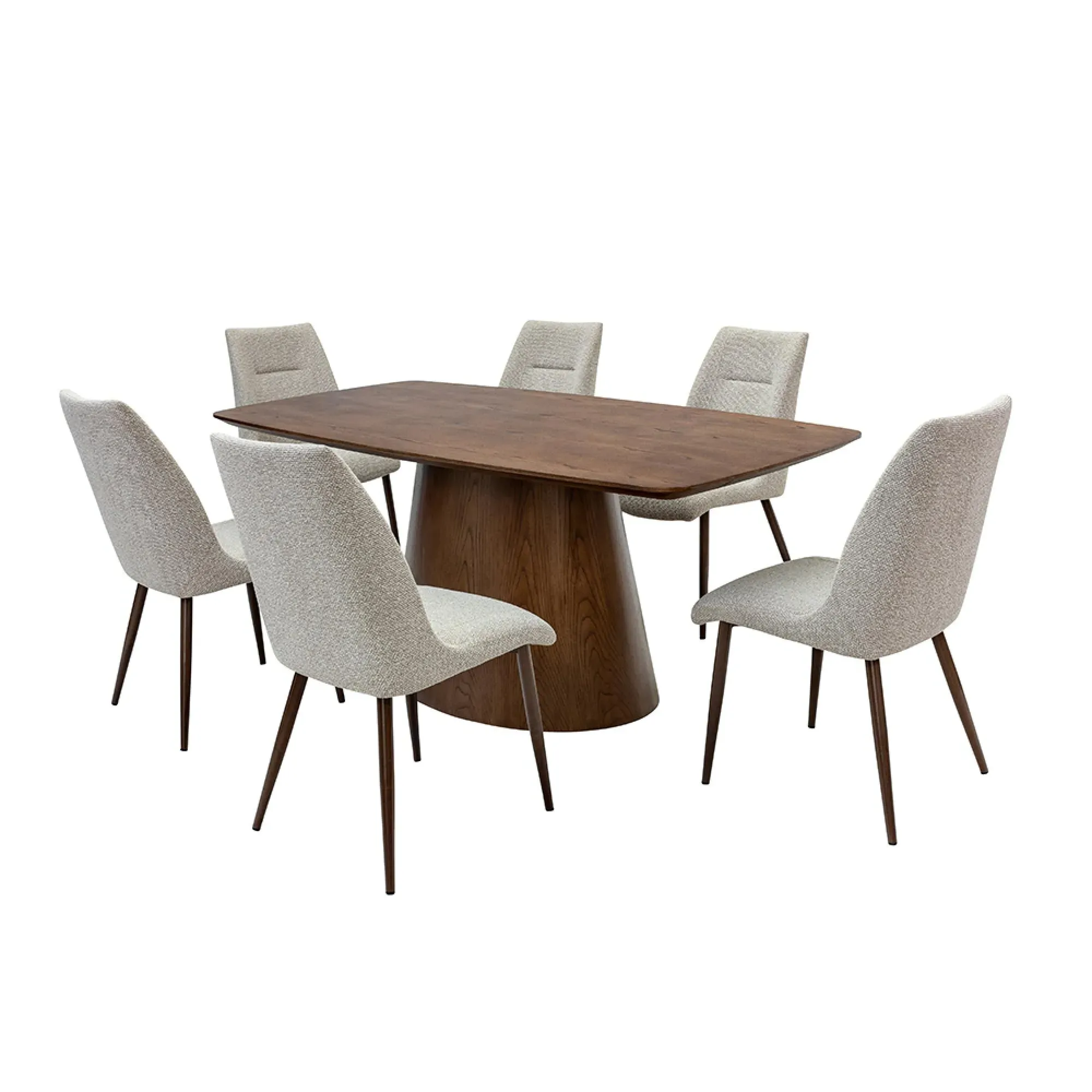 Emory 6 Seater Pedestal Dining Table - Chestnut Oak