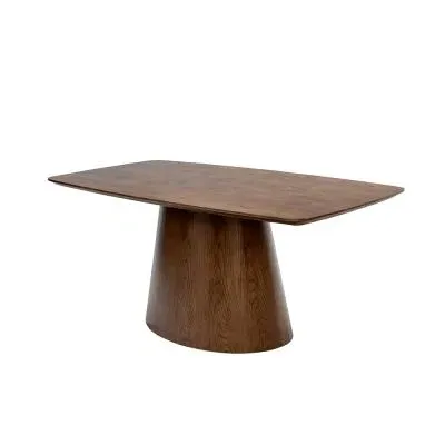 Emory 6 Seater Pedestal Dining Table - Chestnut Oak