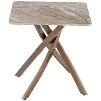 Fendi End Table - Brown Marble
