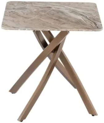 Fendi End Table - Brown Marble image