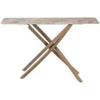 Fendi Sintered Stone Console Table - Brown Marble