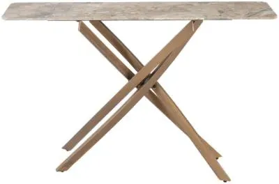 Fendi Sintered Stone Console Table - Brown Marble image