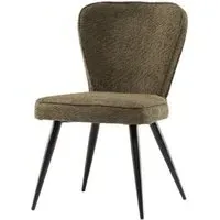 Flavia Dining Chair - Olive, Fabric