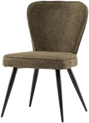 Flavia Dining Chair - Olive, Fabric