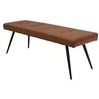 Fontana Dining Bench - Tan, Faux Leather
