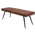 Fontana Dining Bench - Tan, Faux Leather