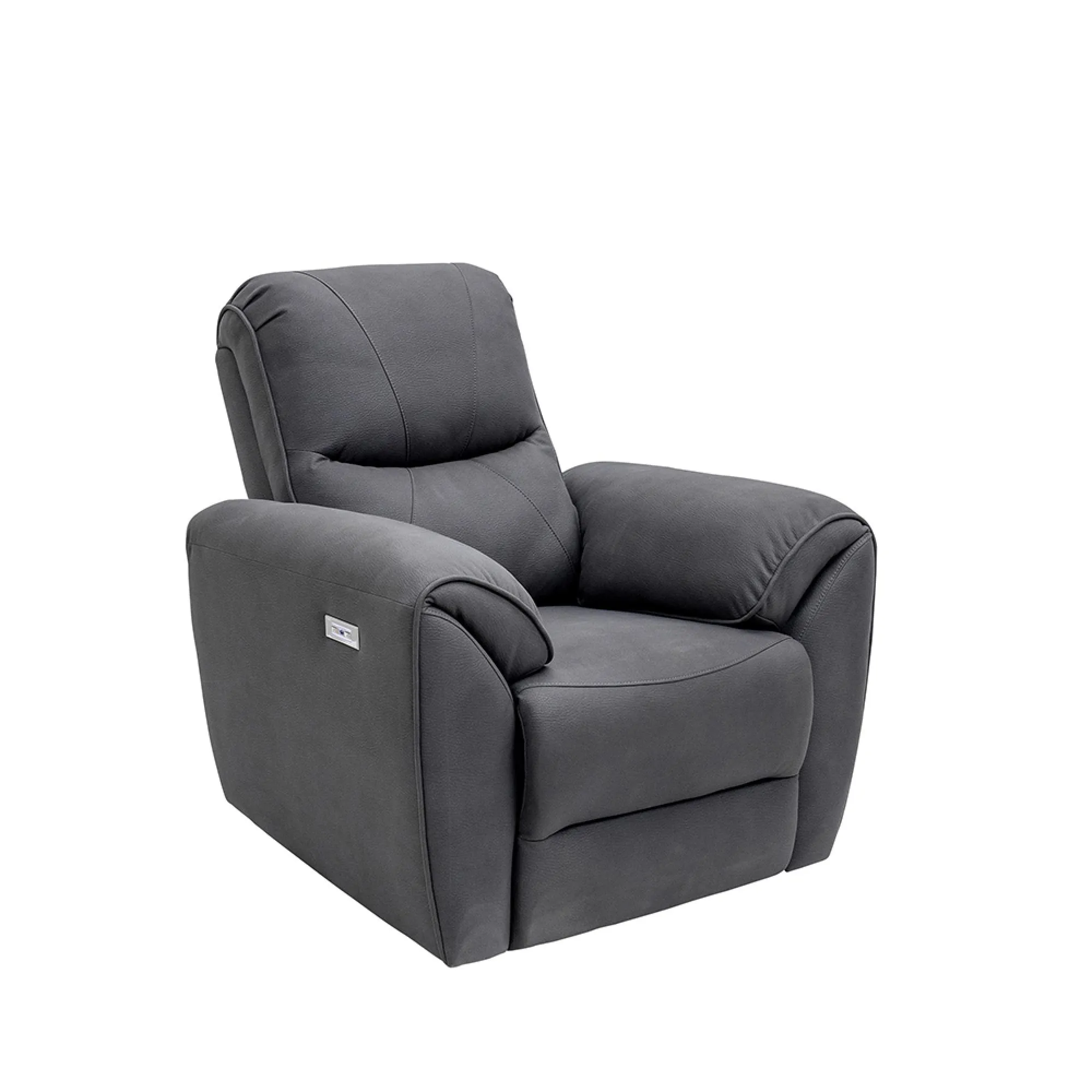 Gianni Electric Recliner Armchair - Charcoal, Fabric