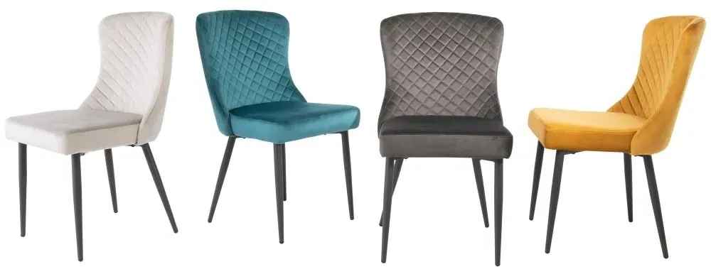 Hadley Quilted Dining Chair - Antique Gold, Velvet