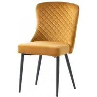 Hadley Quilted Dining Chair - Antique Gold, Velvet