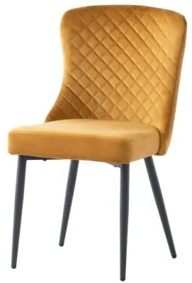 Hadley Quilted Dining Chair - Antique Gold, Velvet image