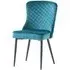 Hadley Quilted Dining Chair - Peacock Green, Velvet