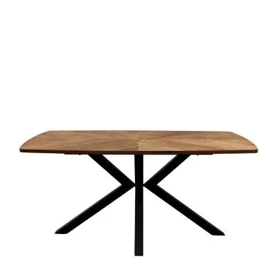 Hampton 6 Seater Dining Table with Spider Legs - Oak