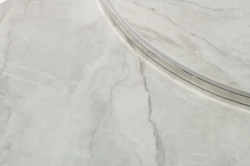 Hanson Set of 2 Round Coffee Tables - Grey, Sintered Stone