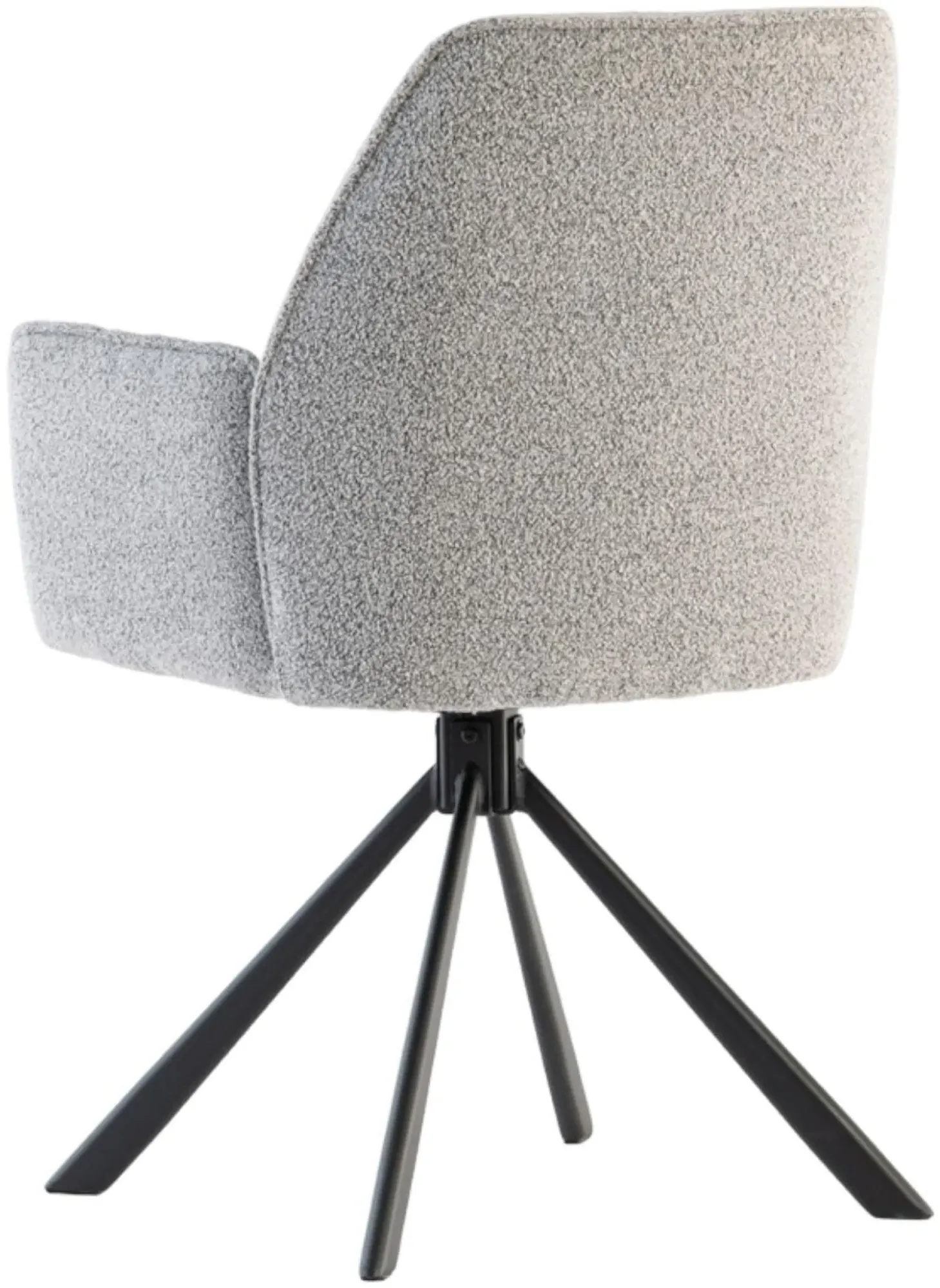 Harley Swivel Dining Chair - Light Grey, Fabric