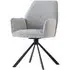 Harley Swivel Dining Chair - Light Grey, Fabric