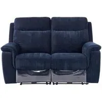 Havana 2-Seater Electric Recliner Sofa - Blue, Fabric