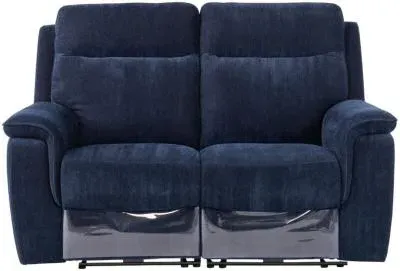 Havana 2-Seater Electric Recliner Sofa - Blue, Fabric