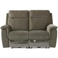 Havana 2-Seater Electric Recliner Sofa - Moss Green, Fabric