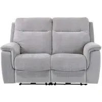 Havana 2-Seater Electric Recliner Sofa - Silver Grey, Fabric