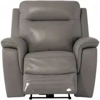 Havana Electric Recliner Armchair - Grey, Leather