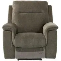 Havana Electric Recliner Armchair - Moss Green, Fabric
