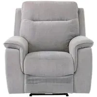 Havana Electric Recliner Armchair - Silver Grey, Fabric