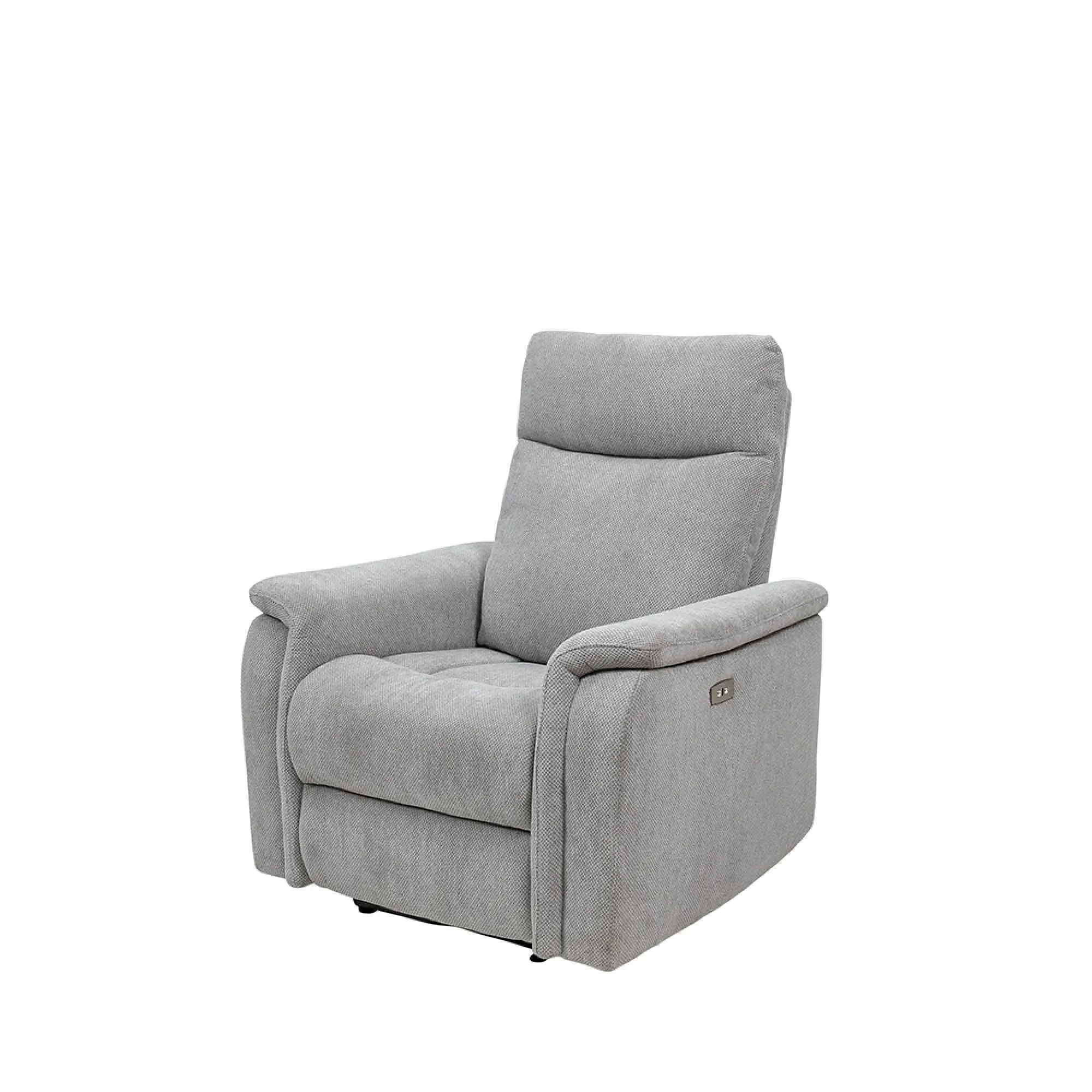Hayward Electric Recliner Armchair - Light Grey, Fabric