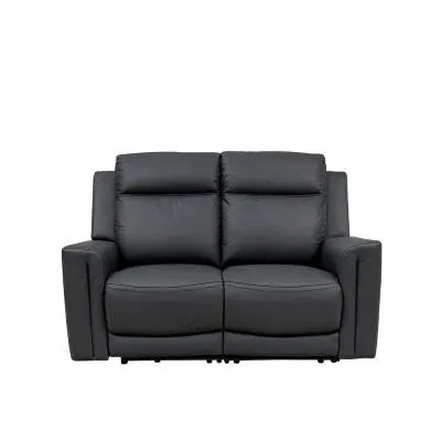 Hobart 2-Seater Electric Recliner Sofa - Charcoal, Leather