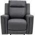 Hobart Electric Recliner Armchair - Charcoal, Leather
