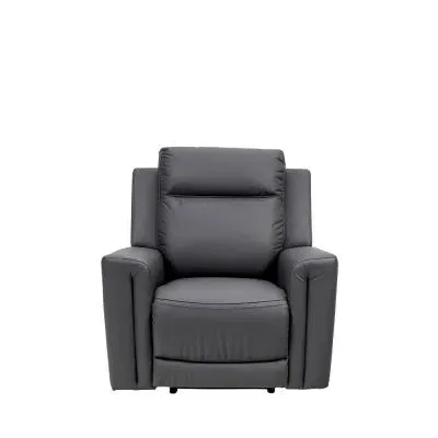 Hobart Electric Recliner Armchair - Charcoal, Leather image