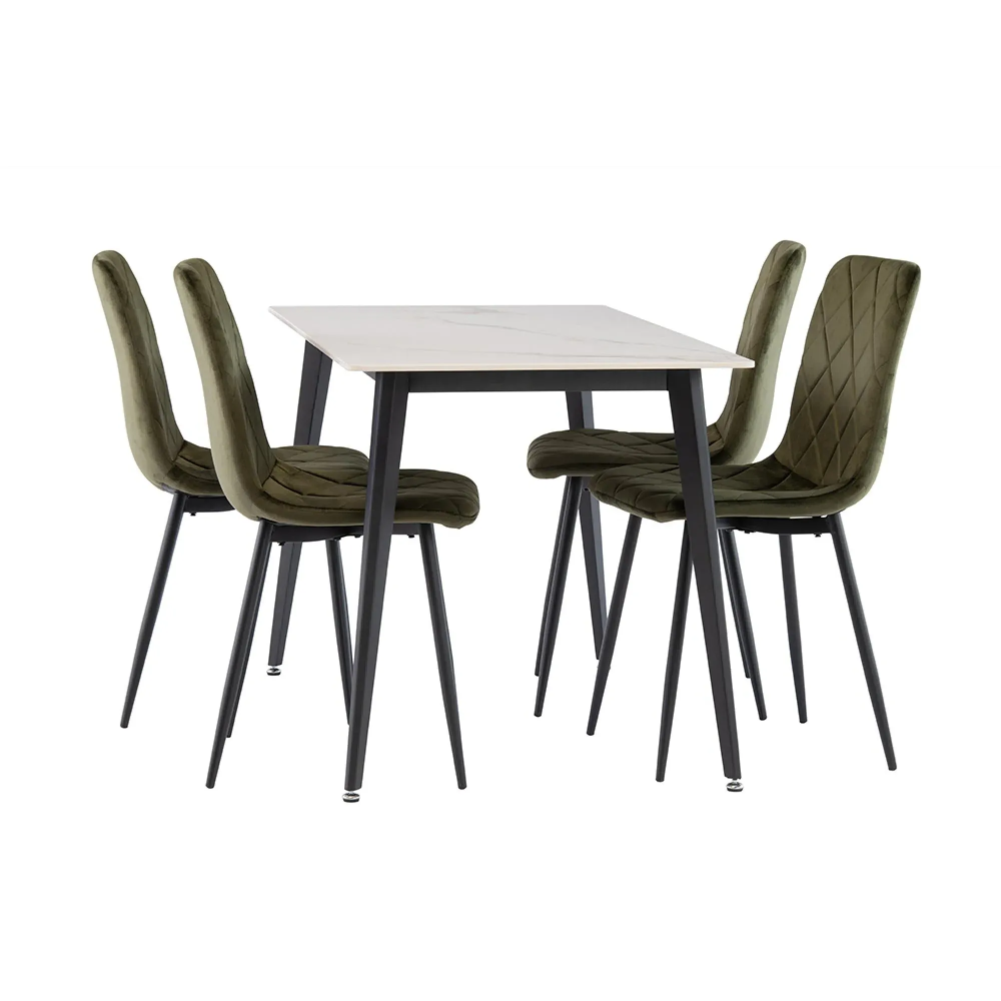 IVY 4-Seater Dining Table - Kass Gold, Sintered Stone