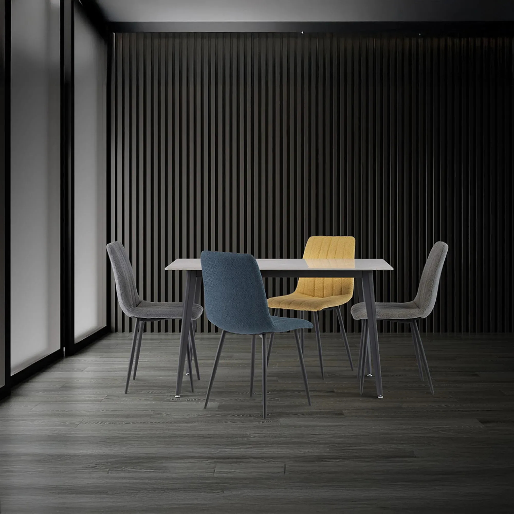 IVY 4-Seater Dining Table - Rebecca Grey, Sintered Stone