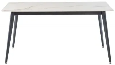 Ivy 6-Seater Dining Table - Kass Gold, Sintered Stone image